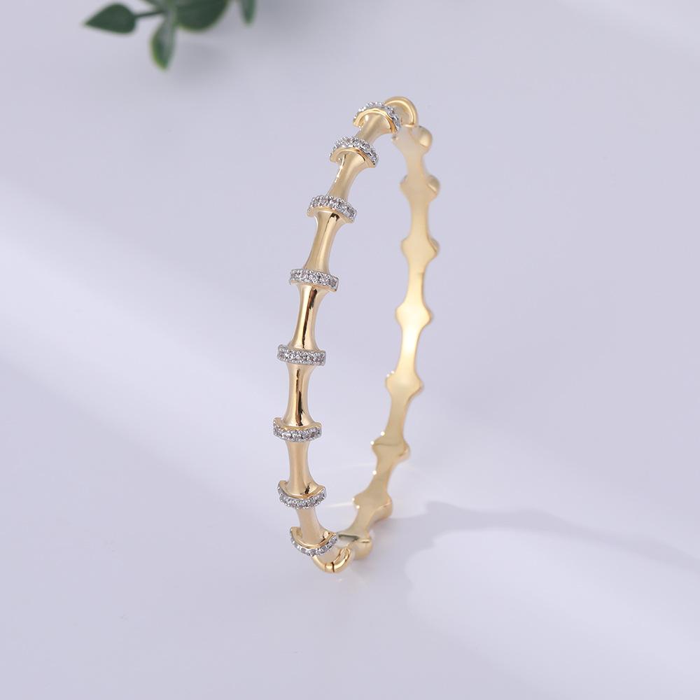 Bamboo Bracelet Is Trendy, Simple and Versatile, Light Luxury, High-end Fashion Hand Jewelry One Size(18CM~21CM)
