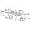 White Bed Frame 80 x 210 cm Solid Pine Wood