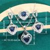 Heart Shaped Explosive Micro Inlay Jewelry Europe and The United States Hot Anti Allergy Zircon Necklace Earring Jewelry Set