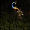 Waterproof LED Solar Peacock Lawn Light: Metal Art Garden Decoration