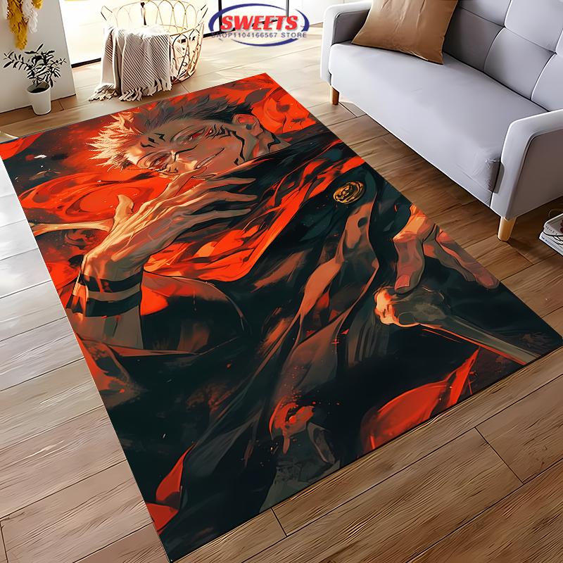 New To Sukuna Jujutsu Kaisen Carpet ! Beautify Space, Anti-slip Sound Insulation Living Room Bedroom Office Area Can Be Used Mat