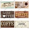 Coffee Metal Hanging Signs Decorative Plaques Door Aluminum Plaque In Home Decor Cafe Kitchen Hanging Home Decor