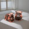 Cute Decorative Hippo Baby Statue Resins Pygmy Hippo Figurine Miniature for Living Room and Nursery Bedroom Decoration