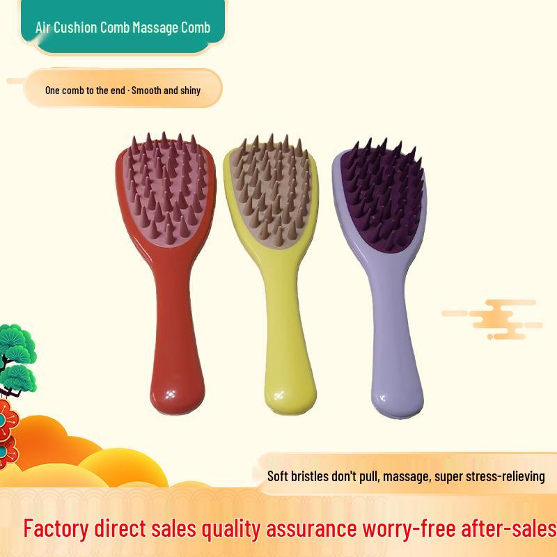 Long-Handled Silicone Scalp Massage Comb for Men & Women - Itch Relief & Deep Clean Shampoo Brush
