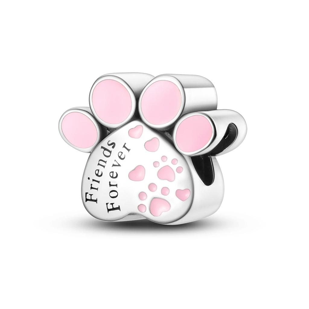 Animals Series Original Charms Beads Copper Dog Cat Pets Fit Bracelet Diy Lovely Pendants For Woman Fashion Jewelry