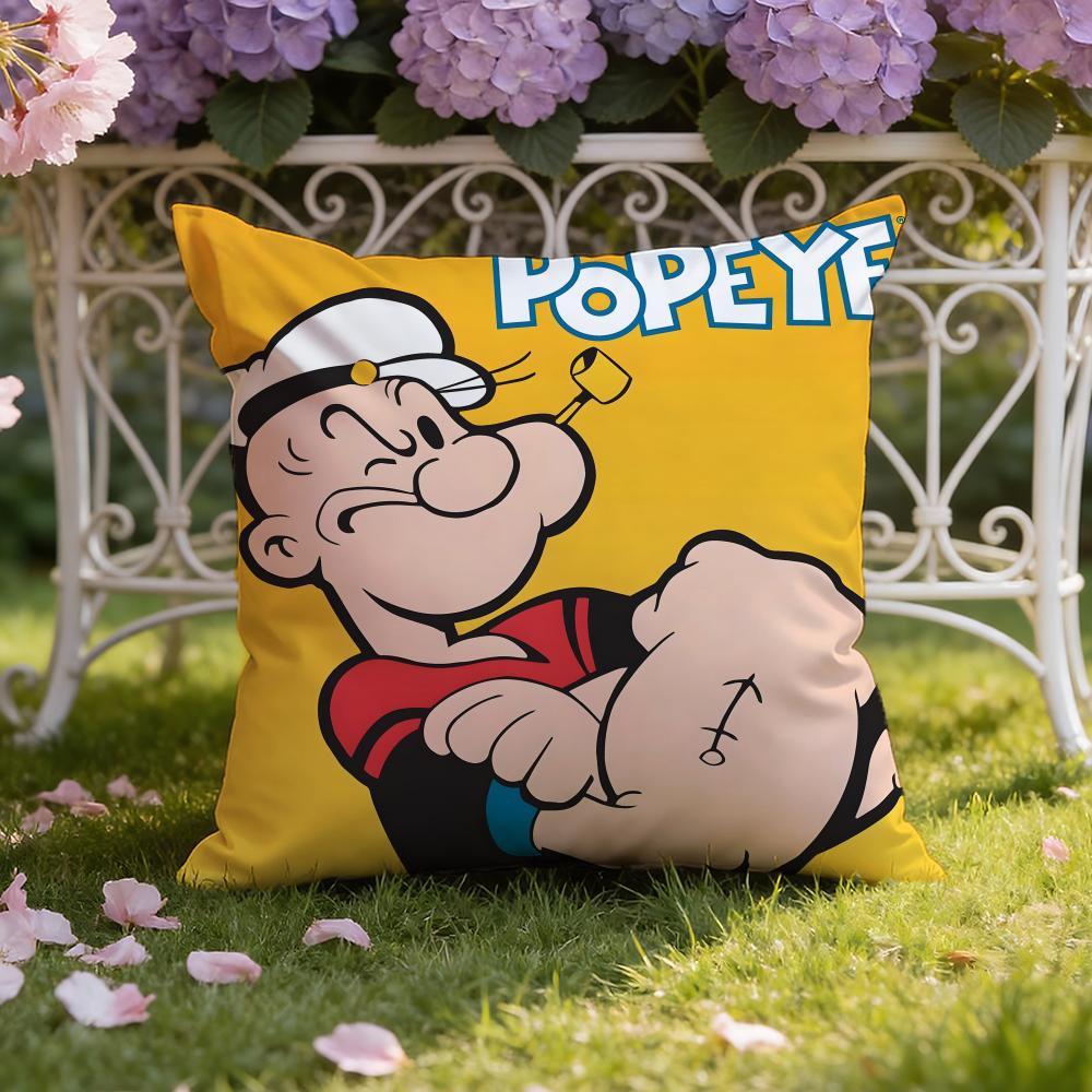P-Popeye the S-Sailor Cushion Cover Home & Car Dual-Scene Pillow Cover: Reversible for Premium Comfort