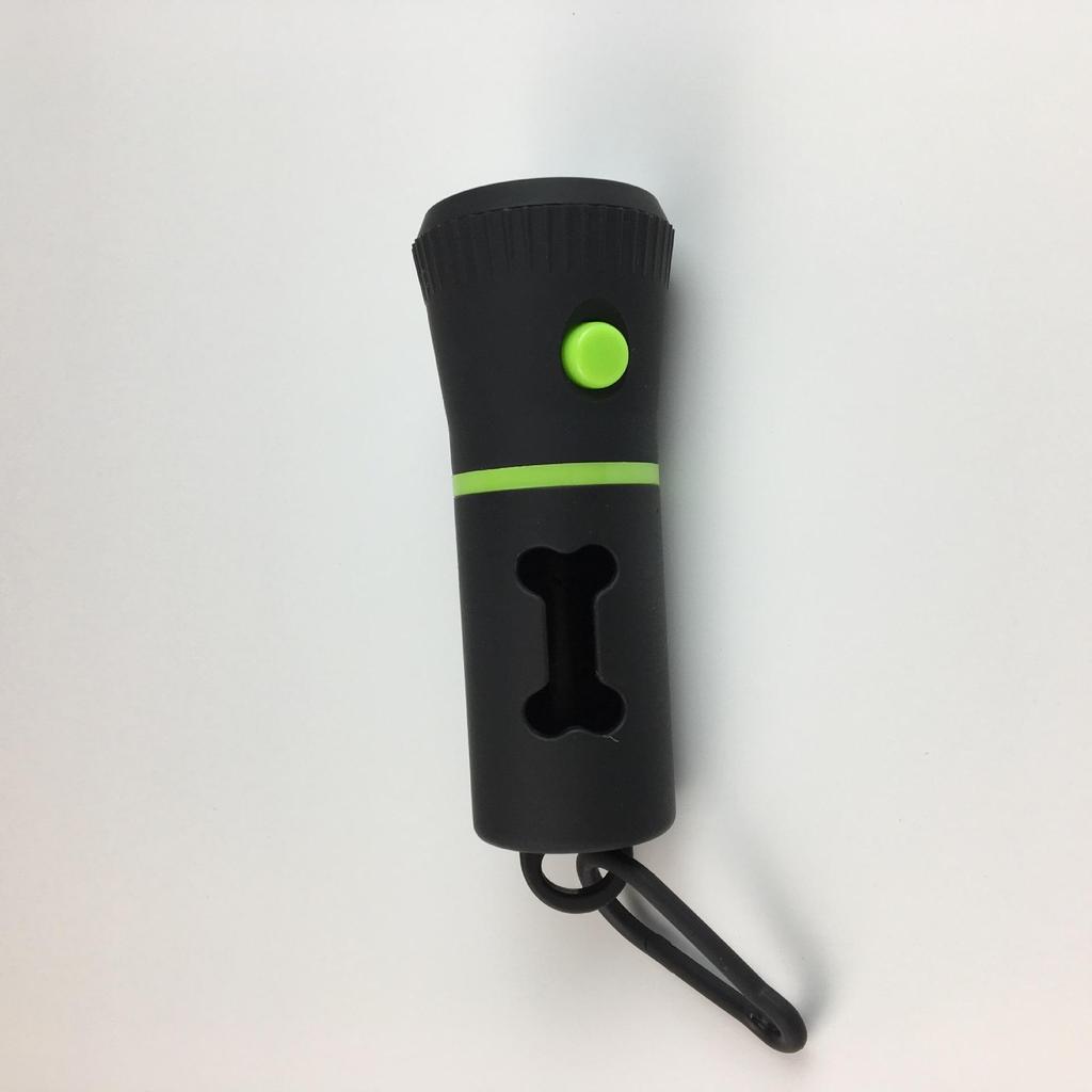 Pet Waste Bag Dispenser with High-Intensity Flashlight for Dog Walking