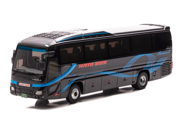 CARNEL 1/64 Scale Hato Bus Pianissimo III Sapphire (No. 511) Isuzu Gala Super High-Decker Finished Model CN640036