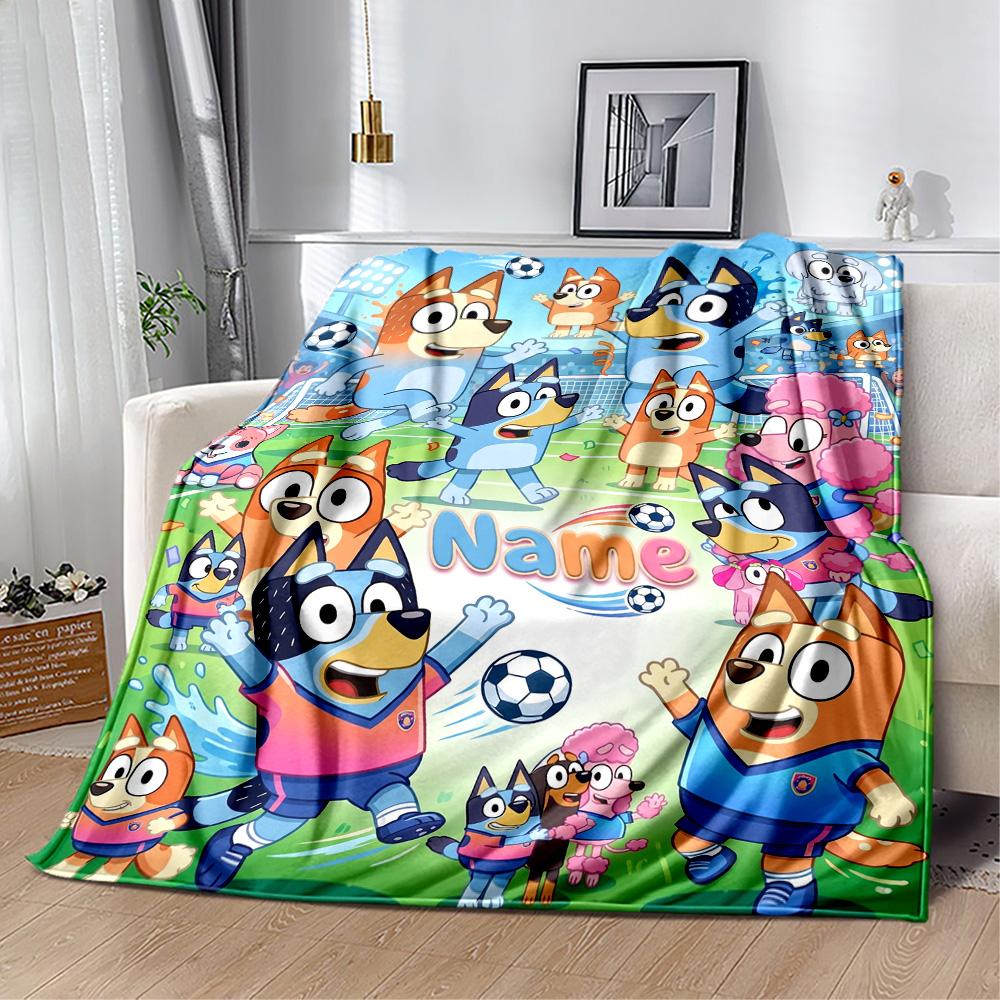 Winter Sports Fun Personalized Name Blanket Gift Customizable Blanket Warmthful Decor Throw For Livingroom Seaside Home Decor Office