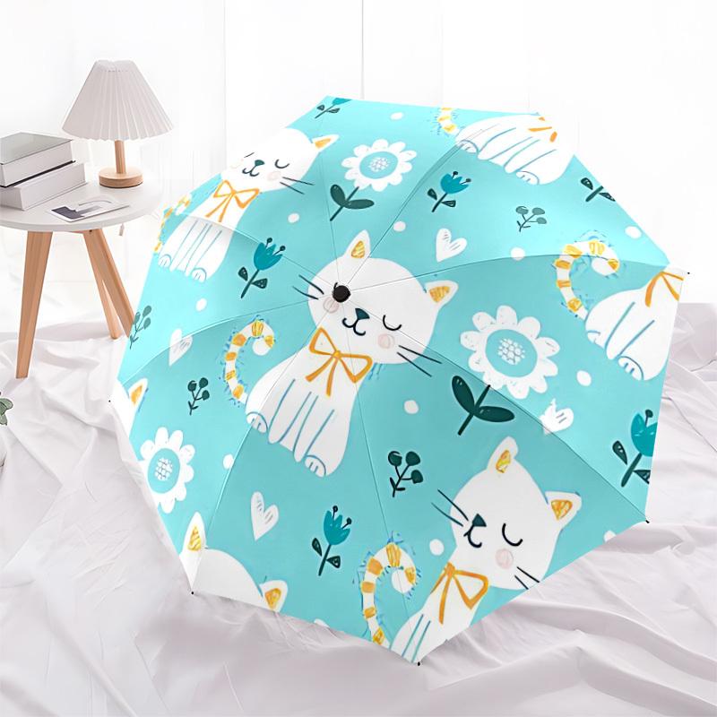 1pc Cute Cats Automatic Umbrella Durable Iron Frame & Plastic Handle, Gift for Men & Women, Sturdy Construction yy250905157