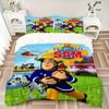 Fireman Sam'S Heroic Rescue Print 3Pcs Bedding Setduvet Cover With 2 Bedropillowcase Home Birthday Gift