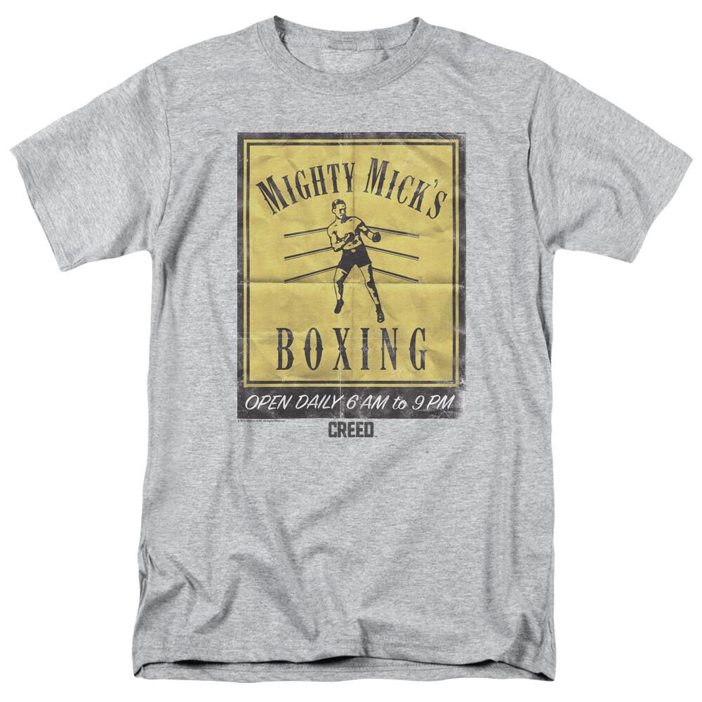 Creed Micks Poster T Shirt Mens Licensed Boxing Movie Tee Rocky Sport Gray M