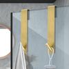 2pcs Heavy-Duty Stainless Steel Glass Door Hooks with Silent Pads - Wall-Mounted Towel Rack for Bathroom for Towels Robes, Coats