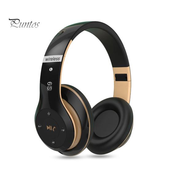 

Беспроводные наушники HiFi Sound Noise Reduction Comfort Fit Low Latency Bluetooth-совместимые наушники 5.0 чёрный/золотистый