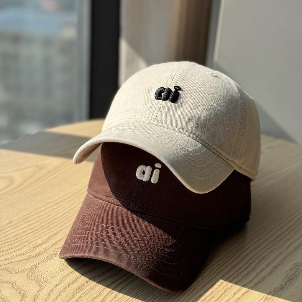 Korean-style large brim hat for women in spring and autumn ai Soft-top baseball cap with wide brim that makes the face appear smaller, suitable for