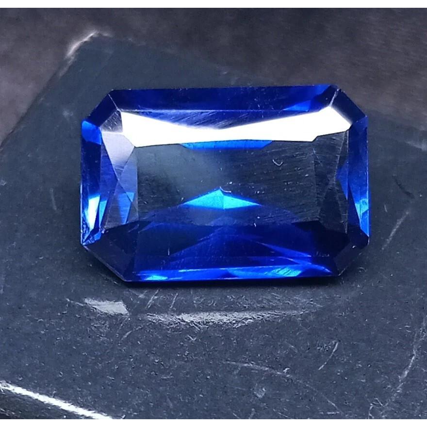 Emerald Cut Natural Blue Sapphire 8.30 Ct Flawless Certified Loose Gemstone
