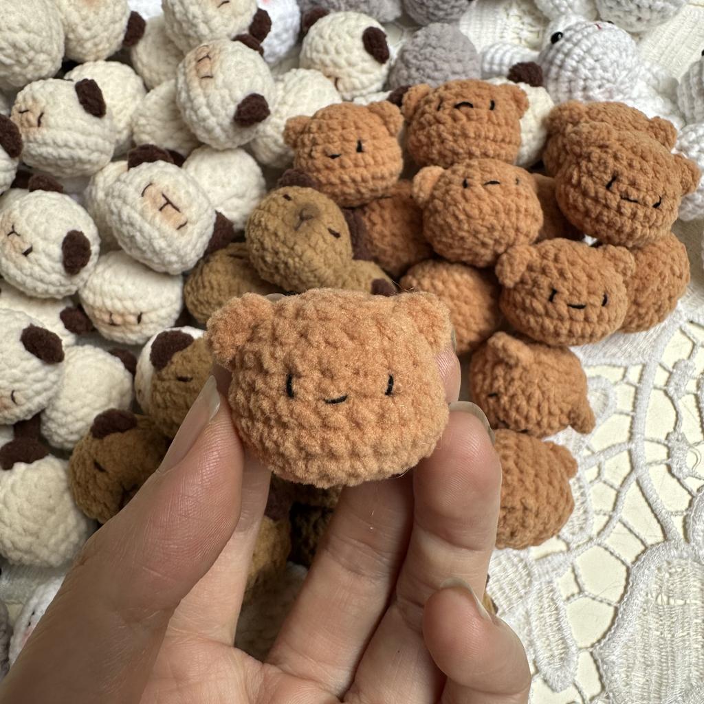3cm Ručně dopletený Mini Zvířátko Pletený Králík Kuřata Kočka Pes Klíčenka Přívěsek Dárek pro kamarádku a nejlepší kamarádku pro Ženy Dívky