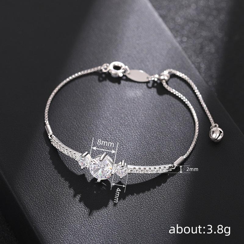 Box chain bracelet, adjustable elastic exquisite jewelry, fashionable and personalized lady bracelet.
