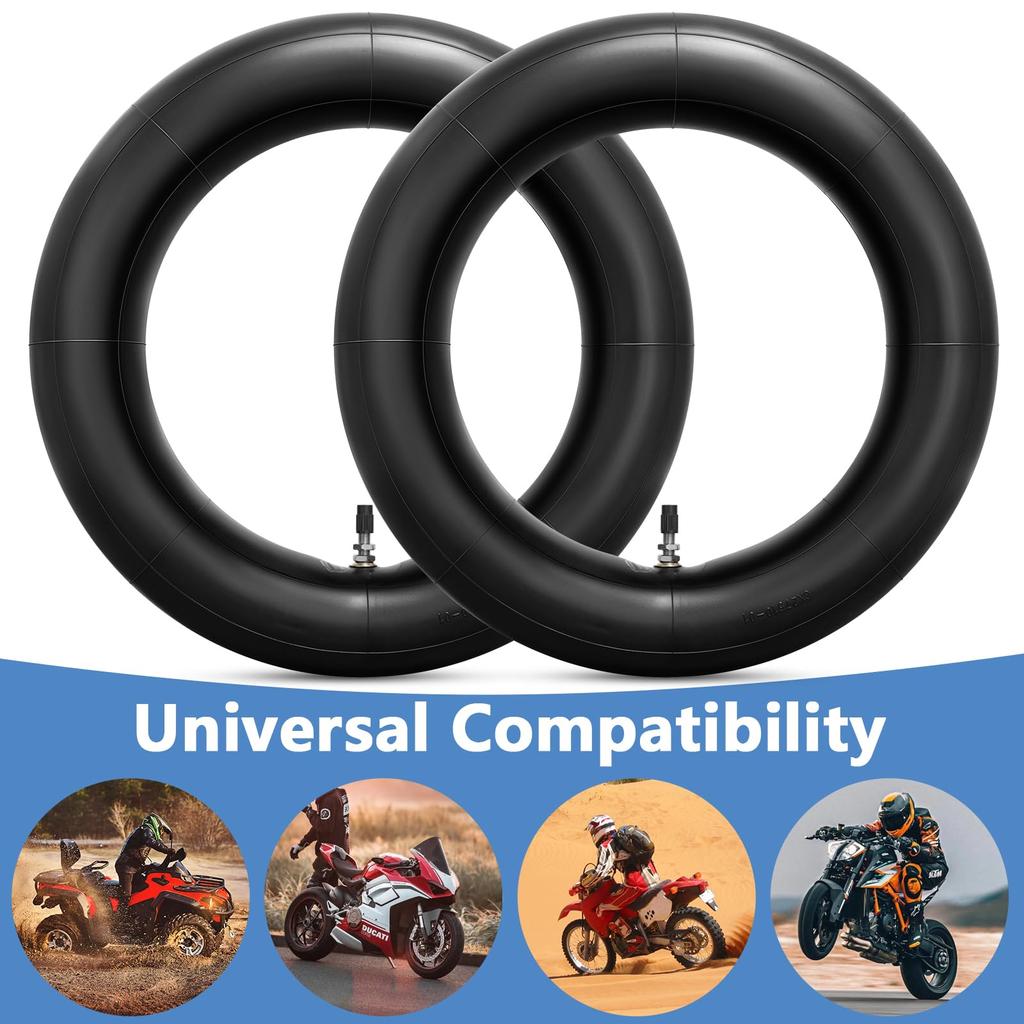 PaoWin with TR4 for Tires and 2-Pack 3.00-14 Tubes, Heavy-Duty, Valve, 3.00-14 (90/100-14) Motorcycles/Mopeds