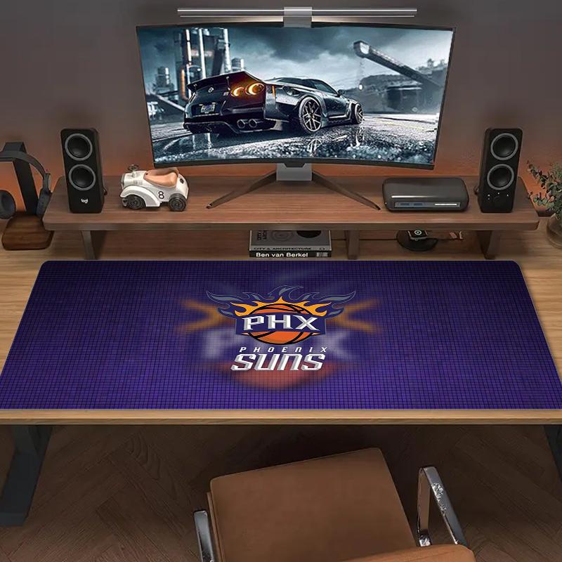 Phoenix Suns Mouse Pad Large Gaming Table Cushion Nonslip Laptop Tablet Big Mousepad Xxl Mat Mini Pc Playmat With Lock Edge