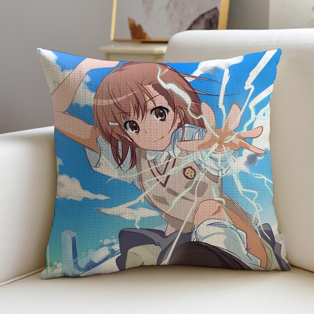 Certain Scientific RailgunS Cushion Cover Breathable and skinfriendly linen pillowcase square removable and washable cushion