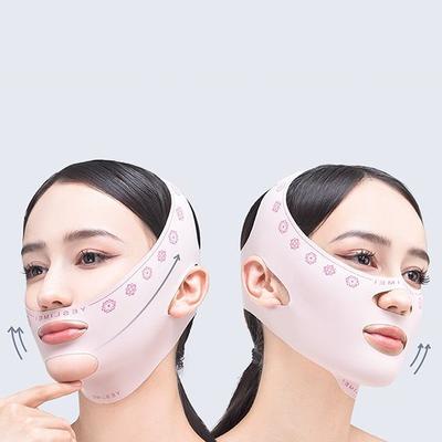 Bandă Respirabilă pentru Față în V, Ridicare Obraji, Mască Subțire pentru Față, Reduce Bărbia Dublă, Bandaj Modelator V-Line, Bandaj Facial Anti-Rid