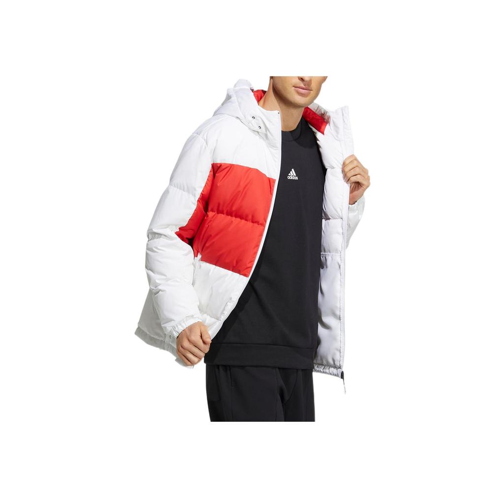 Adidas Logo Patchwork Hooded Long Sleeve Down Jacket Men Outerwear Multicolor HN2091