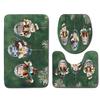 Weihnachts-Badezimmer-Bodenmatte Badezimmermatte Toilette Dreiteiliges Set