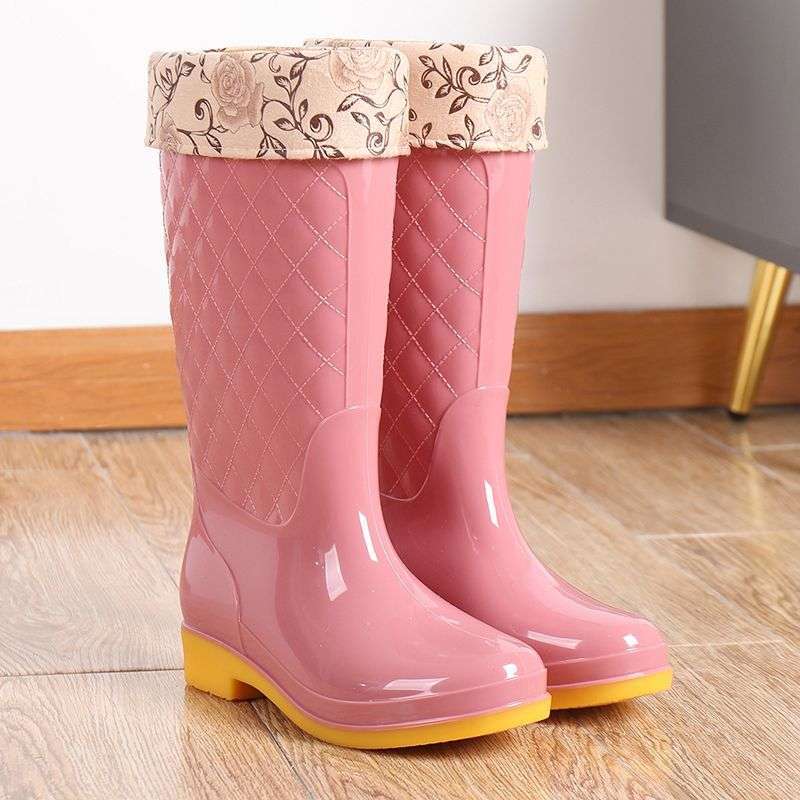 New thickened waterproof shoes household laundry rain boots women's non-slip rain shoes treading overshoes wear-resistant car wash high rubber shoes