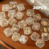 30pcs Mini Clear Plastic Jewelry Storage Boxes with Lids, Transparent Square Containers,Earring Organizer, Stackable Organizer