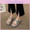 Thick Sole Platform Slippers For Women With Non Slip Rubber Outsole For Summer Casual Wear