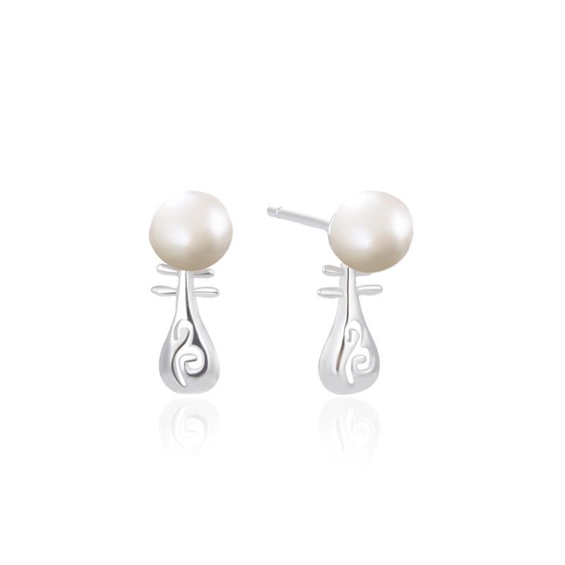 Lindon 925 Sterling Silver Synthetic Pearl Earrings Drop Earrings For Women Wedding Party Gifts