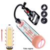 Vacuum Penis Pump Strengthen Manual Penis Enlarger Booster Extender Device,3 Sizes Suction Sleeves,or with Fake Vagina Sleeve