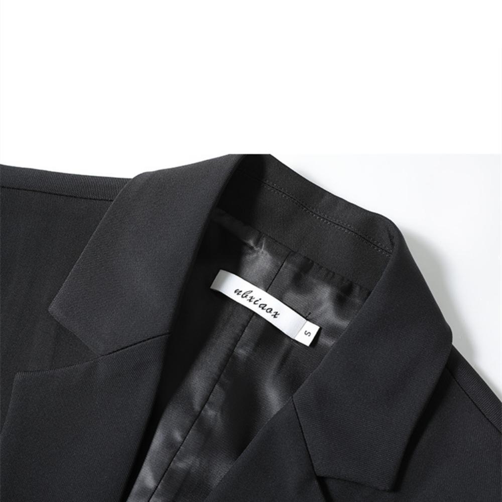 Women's Lapel Collar Vest Coat  All-Matched Single Breasted Sleeveless Classic Solid Color Chic Vintage Office Lady Jacket