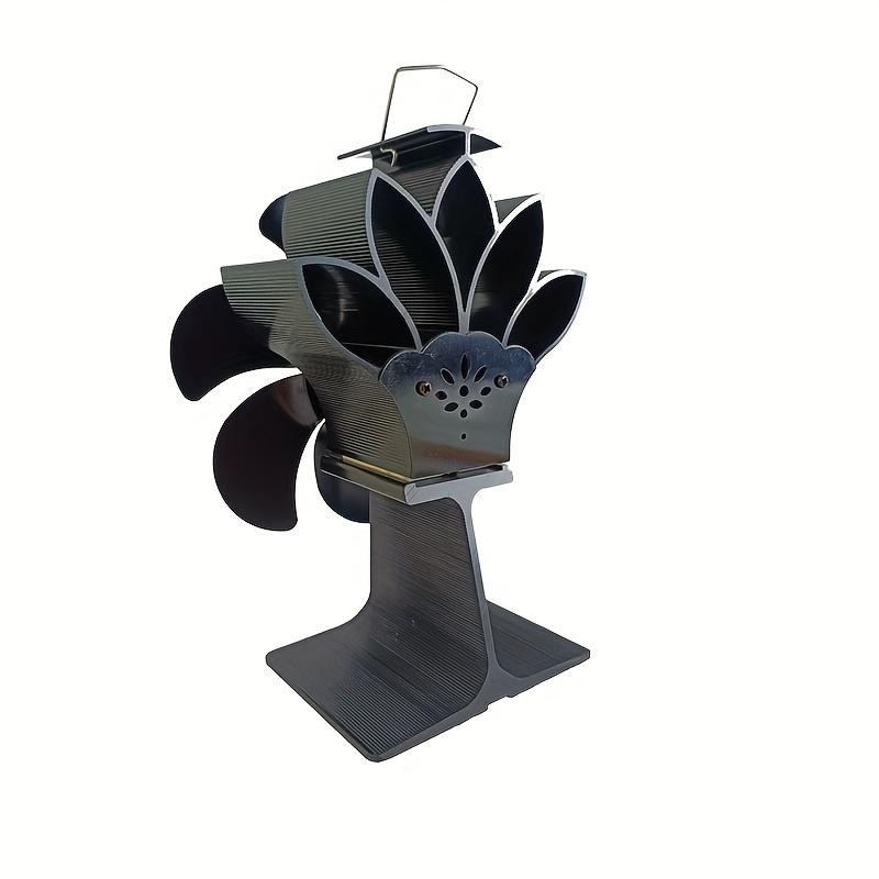 High Quality for Lotus Fireplace Fan with High I Base,6 Large Blades, Heat Start, No Plug Needed, Energy Saving