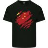 Torn China Flag Chinese Day Football Unisexs Light Cotton Tshirt