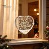 Warm Atmosphere Seasonal Decor Heart Shaped Christmas Ornaments, Crystal Santa Winter Scene Hanging Ornament, Transparent Holiday Ornaments Xmas Tree