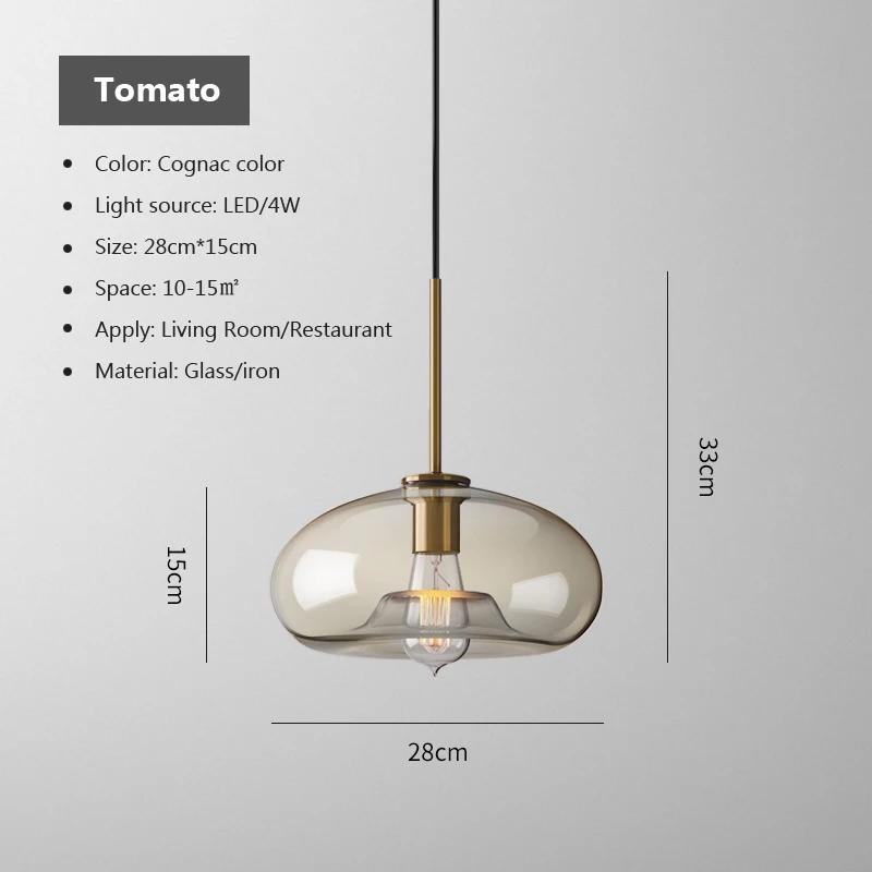 Modern Hanging Loft Glass Lustre Pendant Light Nordic Industrial Decor Lights Fixtures E27/E26 for Kitchen Restaurant Lamp