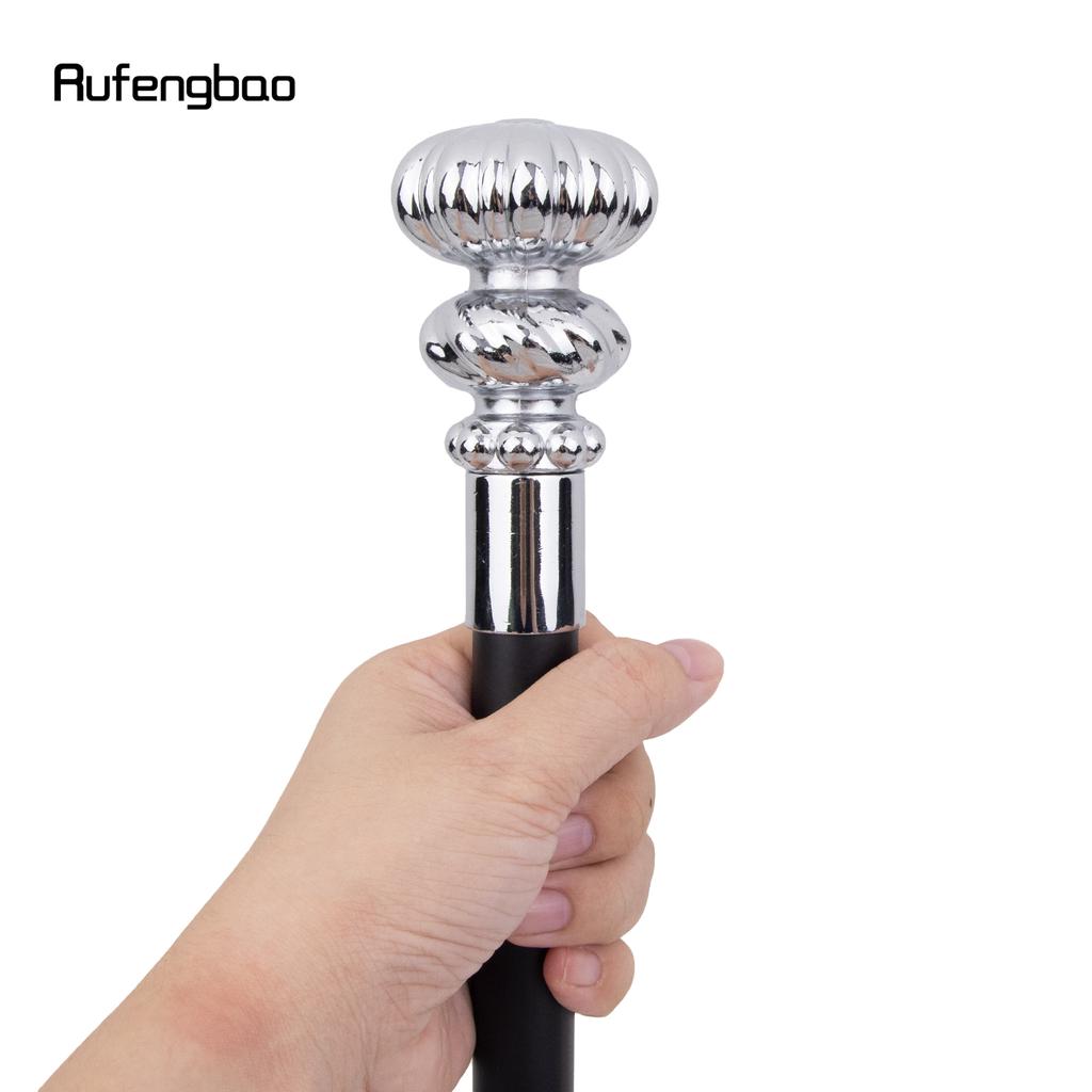 Weißer Luxus-Gehstock mit Blumen-Griff, modischer Cosplay-Gehstock, dekorativer Gehstock für Partys, eleganter Gehstock mit Kreuzknauf, 93 cm