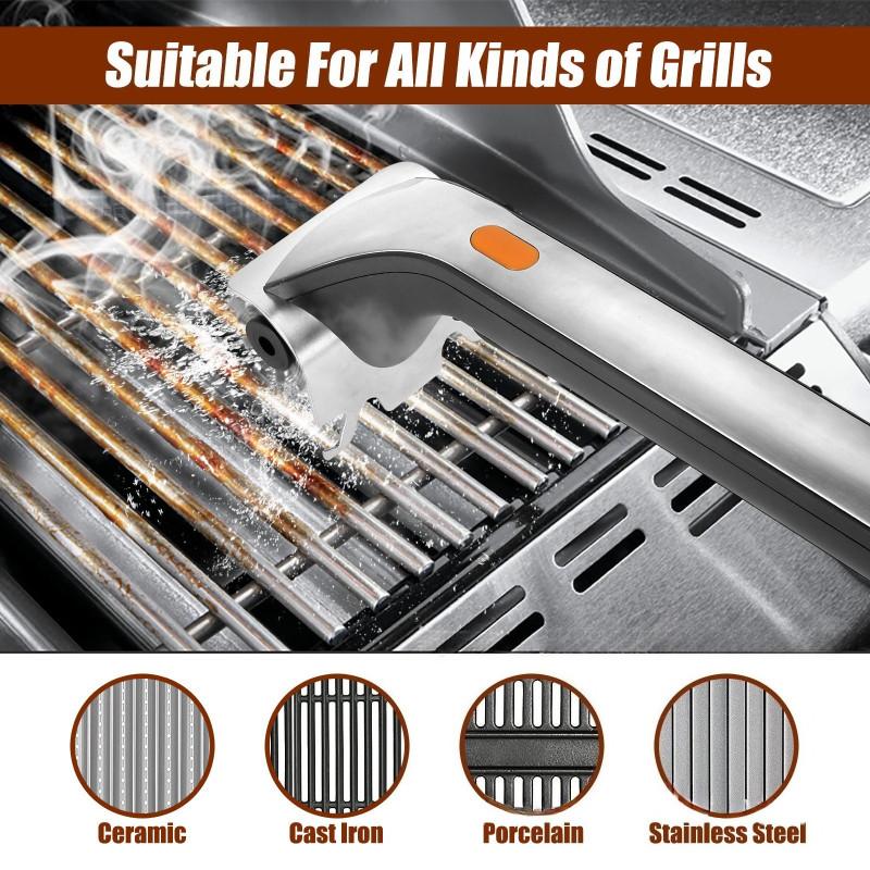 Electric Water Spray Barbecue Cleaning Brush Stainless Steel Wire Motorized Grill Brush BBQ Grill Baking Stove Mesh Brush
