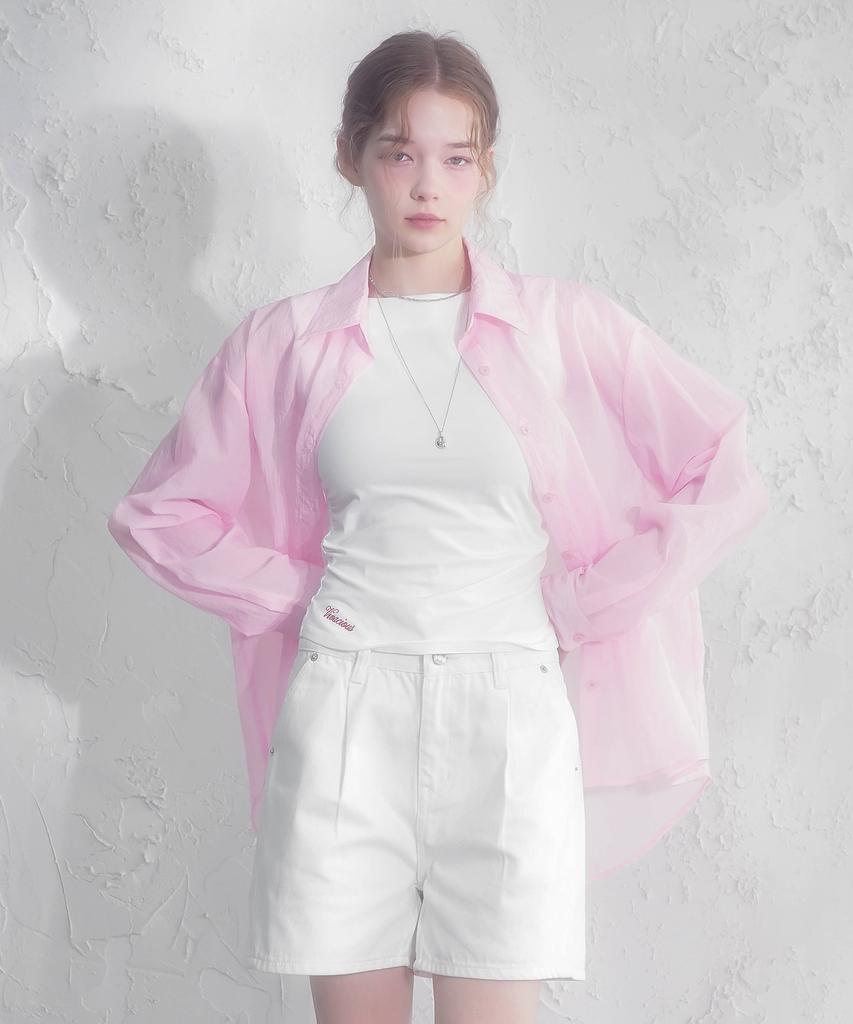VIVACIOUS Winnie Solid See-Through Shirt_4 Colors