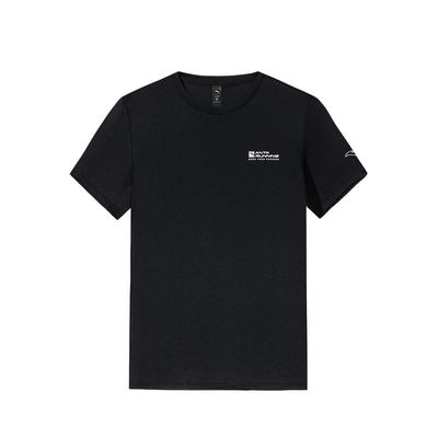 Respirável Carta Leve Confortável Versátil Camiseta Manga Curta Mulher Tops Preto 962525108-6