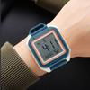 Digitale Sportuhr für Herren Damen EL-Hintergrundbeleuchtung Stoppuhr Countdown Woche Wecker TPU-Armband Doppelzeit Wasserdichte Uhr