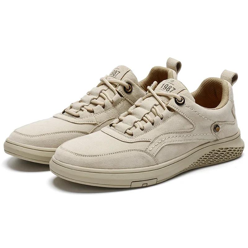 Fashion Outdoor Casual Shoes Men Flats Men Comfortable Genuine Leather Boat Shoes Loafers Breathable High Quality Boat Shoes