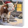 Scottish Highland Cow Advent Calendar Christmas 24 Days Funny Cow Countdown 2D Design Holiday