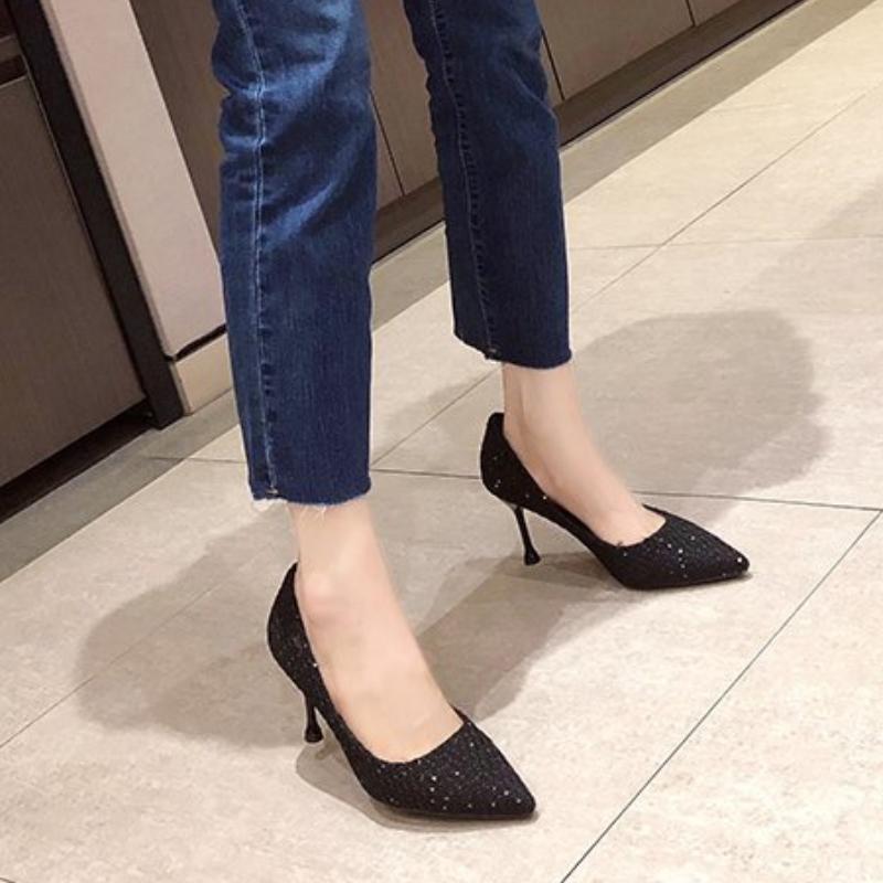 

Fashion Design Sensibility High Heels Women s Delicate Netting Popular Bride Shoes 2024 New Style Light Satin Bridesmaid Shoes Wear 35 чёрный