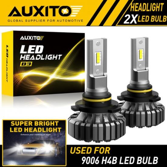 AUXITO HB4 9006 LED Headlight Bulbs High Power 6500K Low Beam 20000LM White B3 A