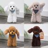 Plüsch Pudel Hund Stofftier Spielzeug Mit Blumenmuster Schal Design Für Kinder Geschenk Und Sammlung