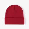 Unisex Winter Warm Ribbed Knitted Hat Acrylic Beanie with Custom Logo Digital Printing Solid Color and Cuffed Design