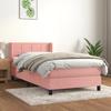 3130936 vidaXL Divan Bed with Mattress Pink 90x190 Cm Velvet
